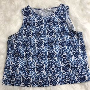 Milly by Design Nation Blue / White Floral Tank